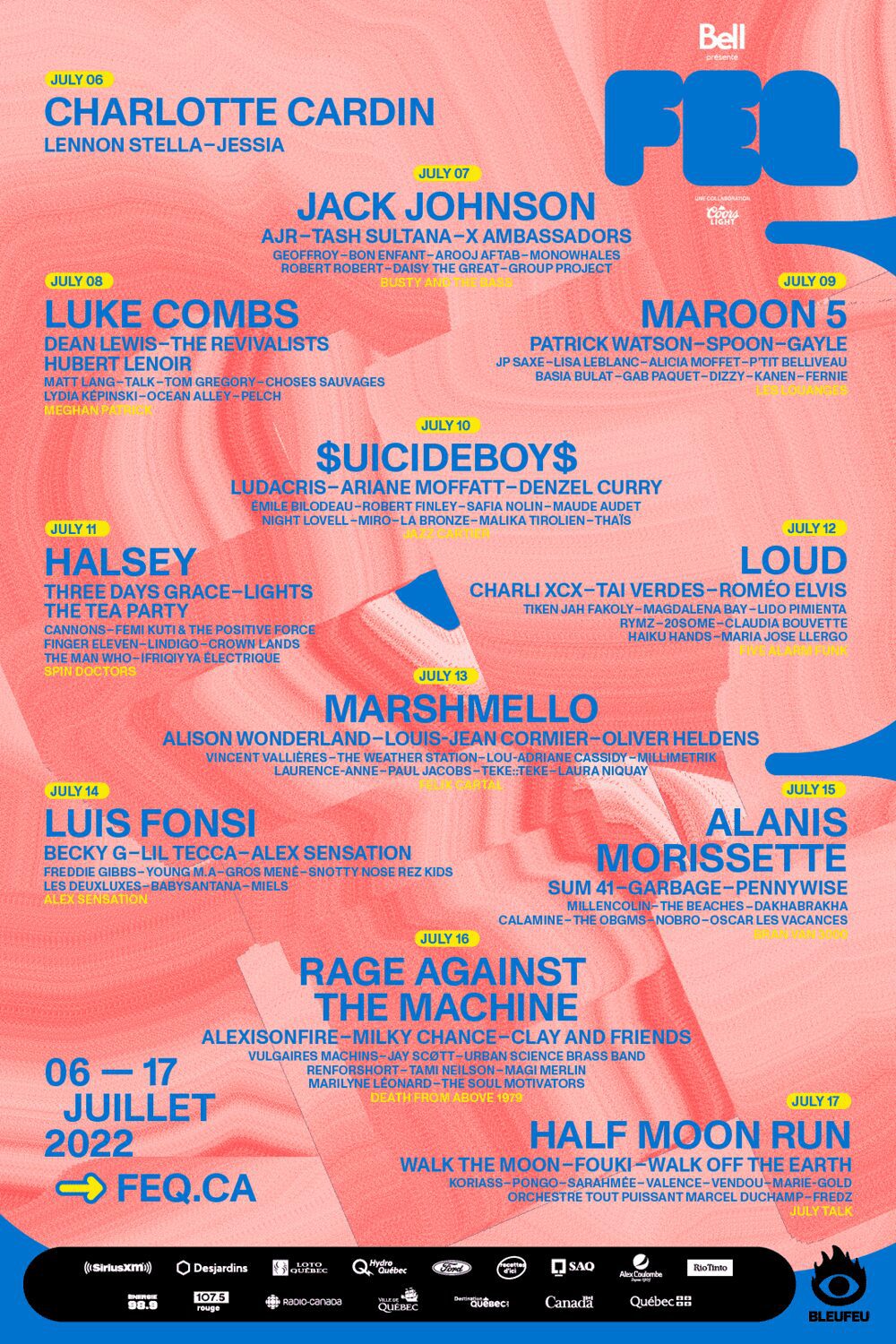 Festival d'ete de Quebec lineup